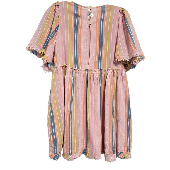 Show Me Your Mumu Brooks Babydoll Mini Dress Paradise Stripe. - Picture 4 of 11